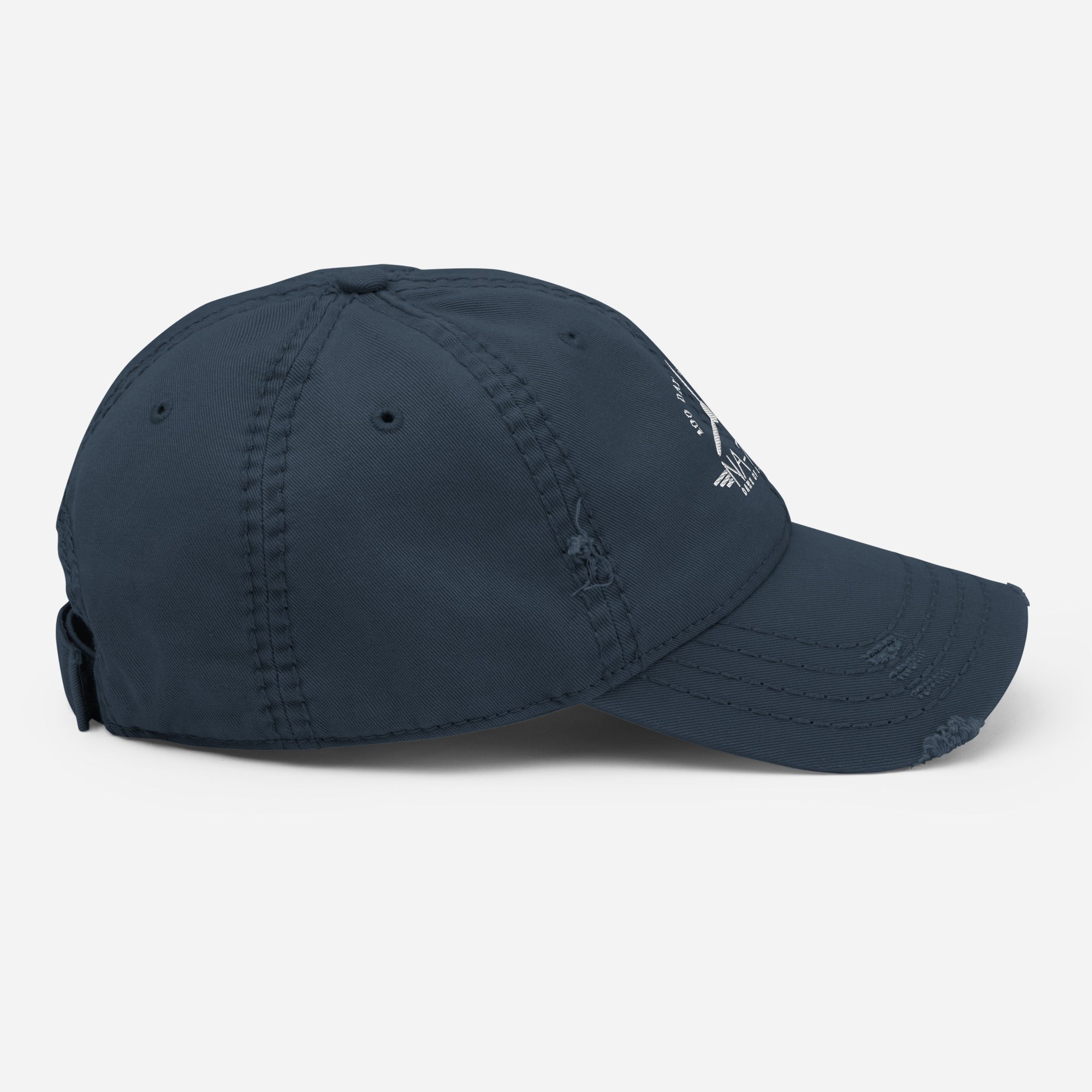 100 DAY WONDER EMBROIDERED HAT WITH DISTRESSED BRIM