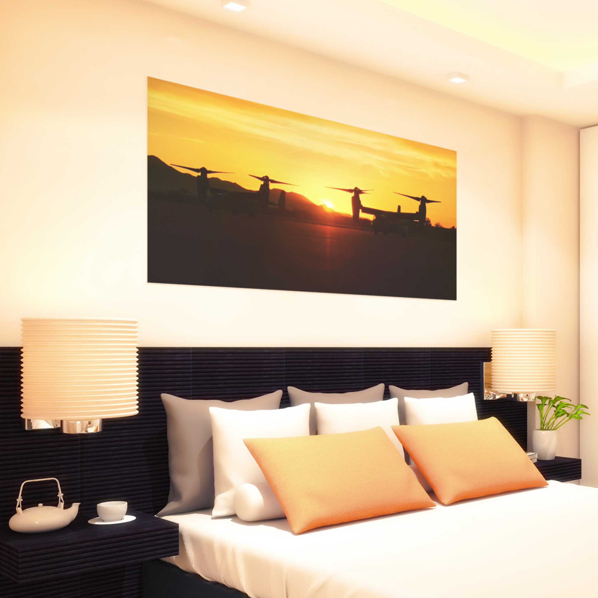 Bell Boeing V-22 Osprey Sunrise Canvas Print