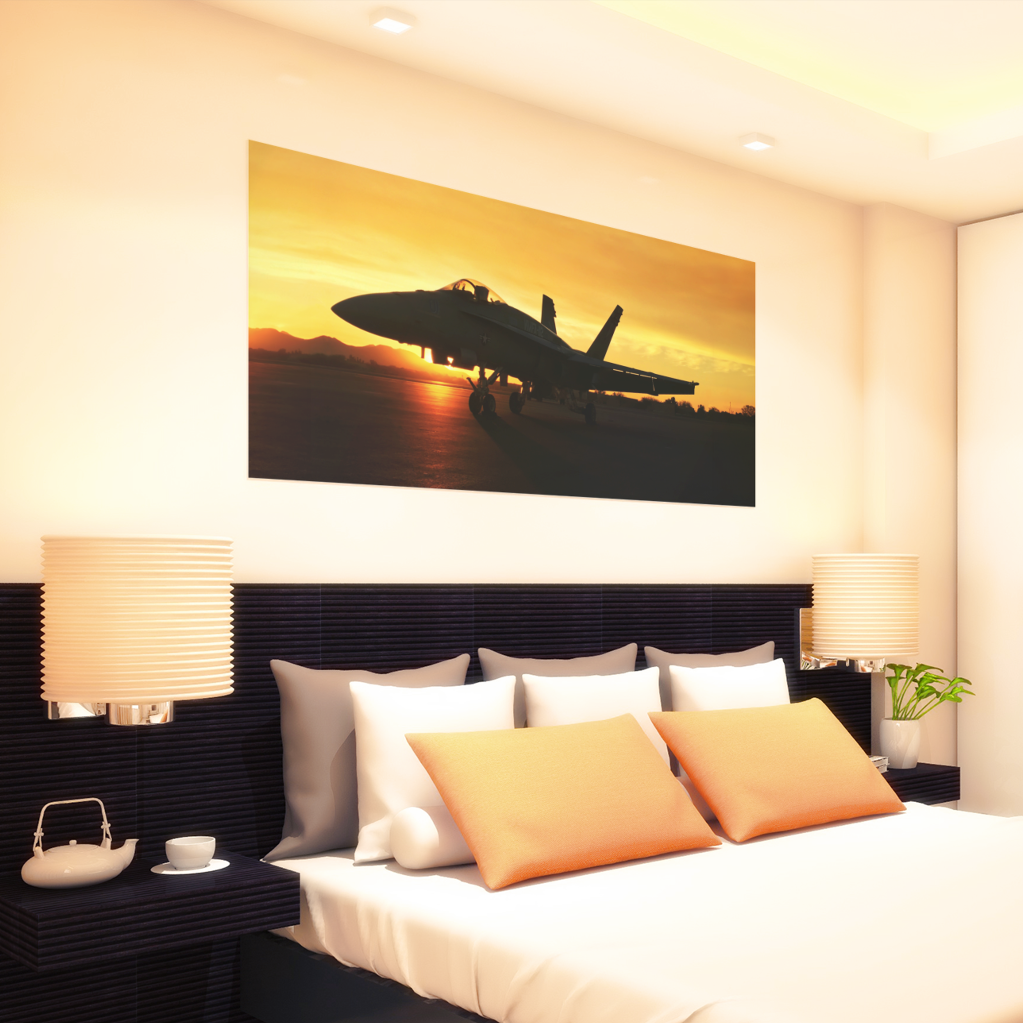 F-18 Sunrise Canvas Print