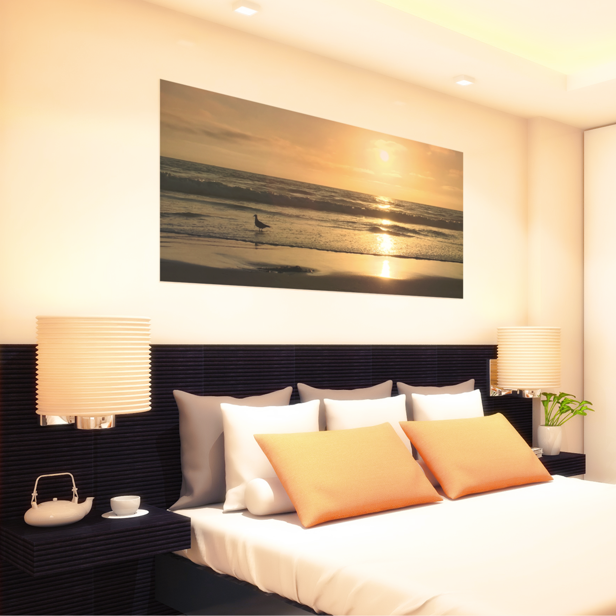 San Diego Beach Sunset Canvas Print