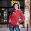 MUSTANG LEGEND SPONGE FLEECE PULLOVER HOODIE - S CENTER CHEST, LARGE BACK LOGO