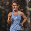 WOMEN'S MUSTANG LEGEND COTTON TRI-BLEND RACERBACK TANK - L FRONT CHEST IMAGE