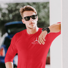 100 DAY WONDER MEN'S LONG SLEEVE CREW TEE - S LEFT CHEST, LARGE BACK IMAGE