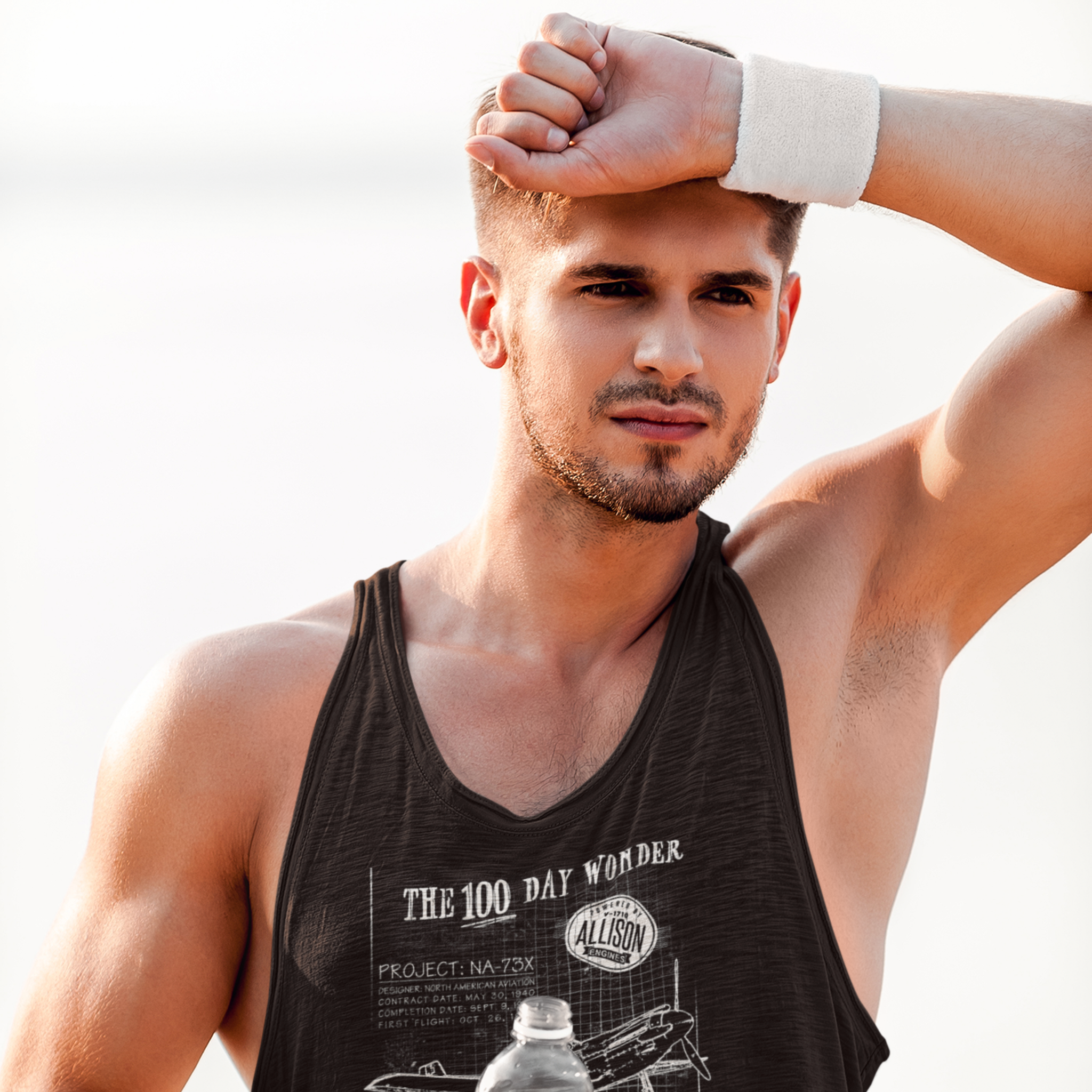 100 DAY WONDER MEN'S JERSEY TANK - LARGE FRONT IMAGE