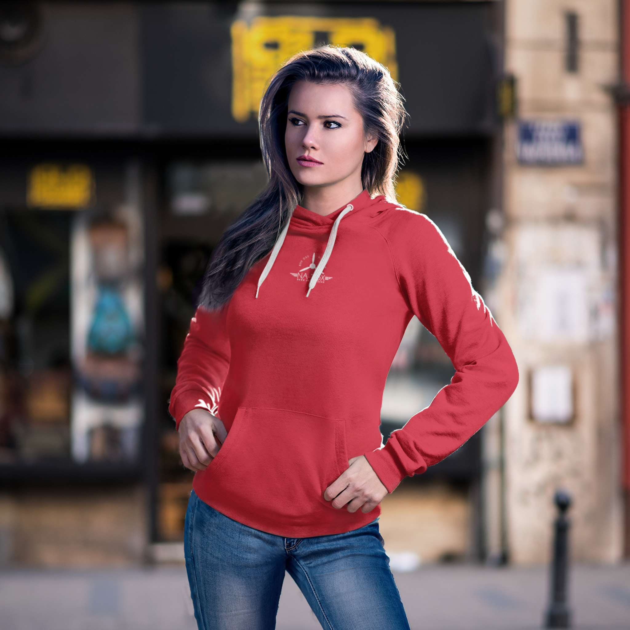 100 DAY WONDER SPONGE FLEECE PULLOVER HOODIE - S CENTER CHEST, LARGE BACK LOGO