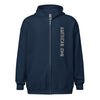 AMERICAN ICON P-40 HEAVY BLEND ZIP HOODIE - LEFT VERTICAL CHEST, LARGE BACK IMAGE